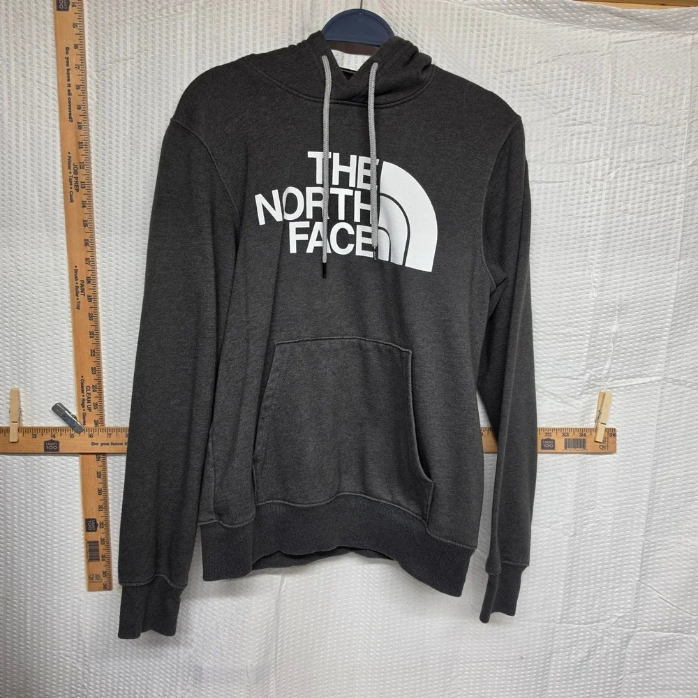 The North Face Mens Half Dome Logo Pullover Hoodie Charcoal Grey Small